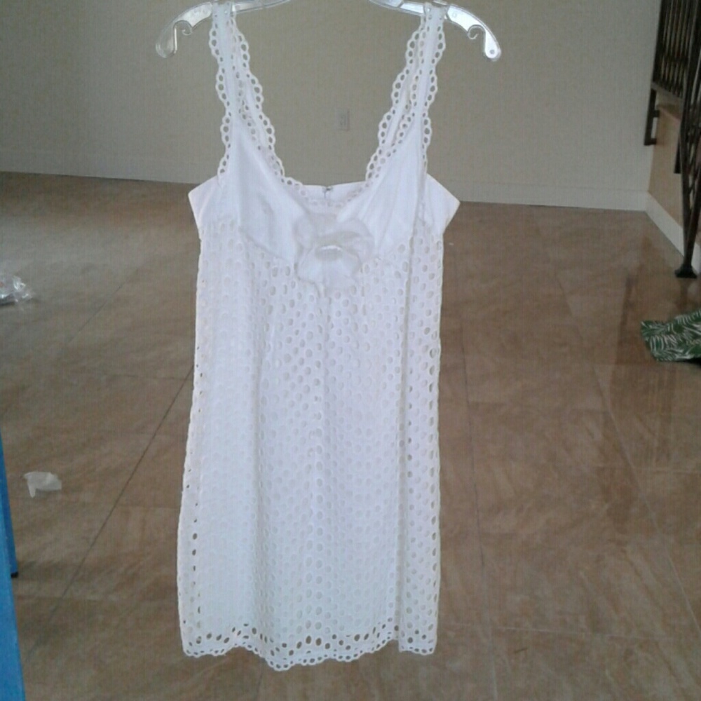 White Rebecca Taylor eyelit summer dress